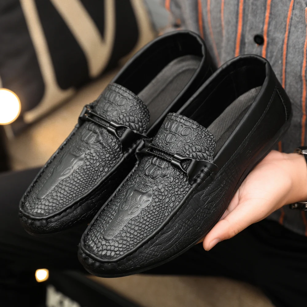 

Handmade Genuine Suede Leather Loafers for Men Classic Slip On Moccasins Driving Flats Office Street Style Gift Fashion