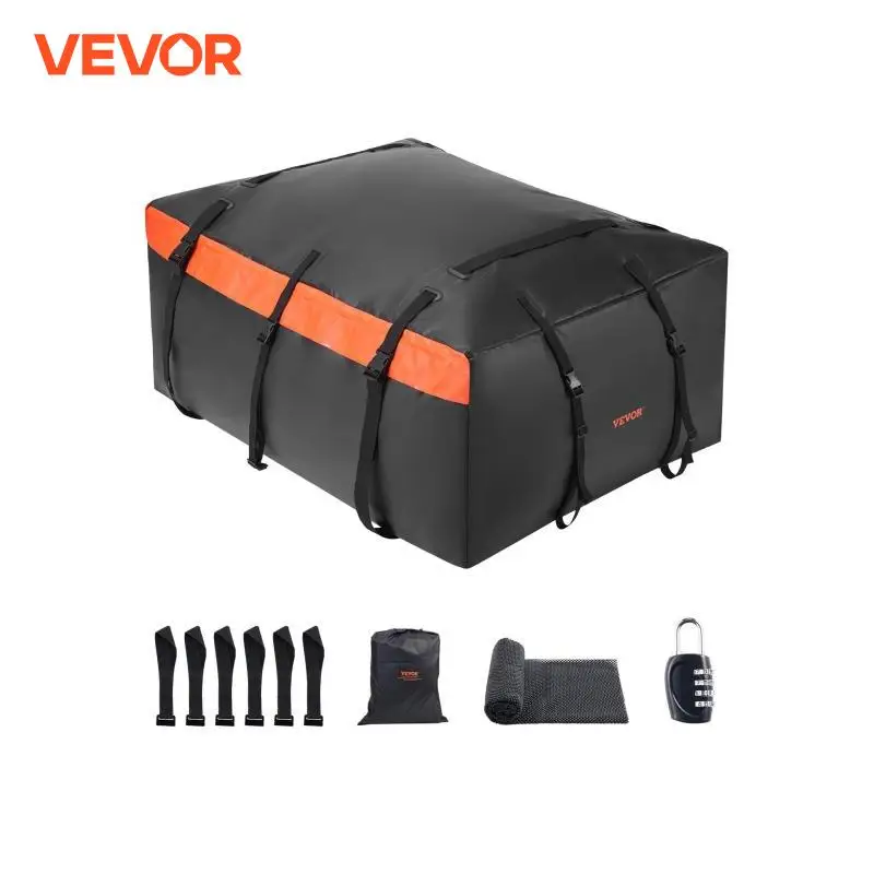 VEVOR Car Rooftop Cargo Carrier Bag 20/23 Cubic Feet Roof Cargo Carrier 840D PVC Waterproof Car Roof Luggage Bag for All Vehicle