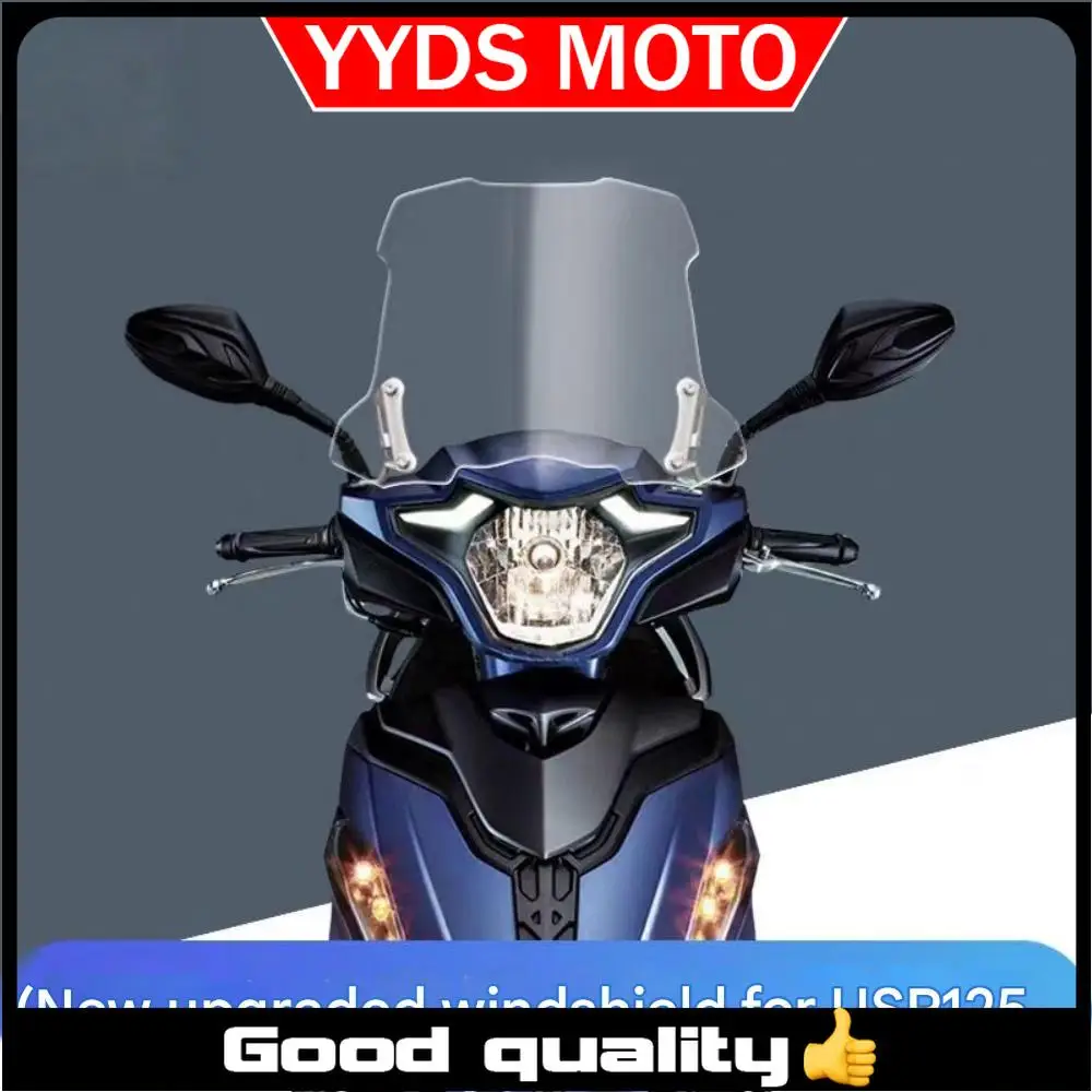 Suitable for Haojue USR125 modified windshield front windshield HJ125T windshield rainproof drop-resistant upgraded version
