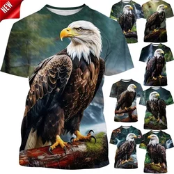 Eagle 3d Printed T-shirt Men's And Women's Fashion Casual Funny Personality Animal Print T-shirt Top Streetwear Loose Tops Tees