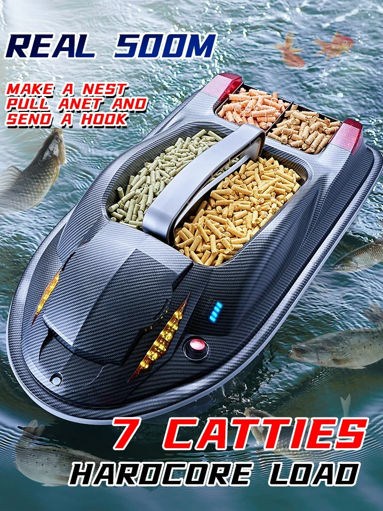 Hj817 200M Net Pulling And Hook Sending 12000Mah Battery 500M Remote Control Launch Automatic Bait Boat For Ocean