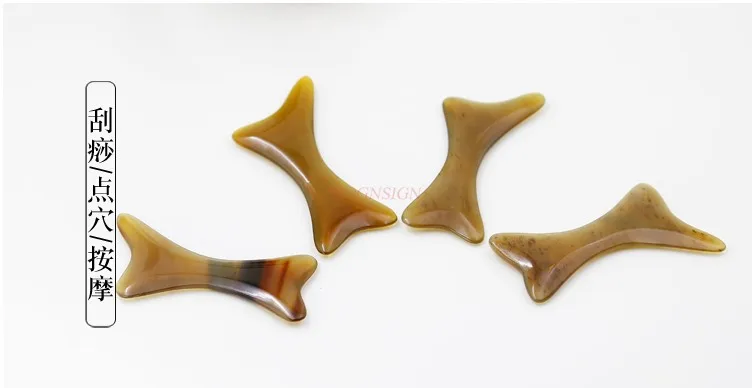 Gua sha Natural white buffalo horn eye scraping board female tendon stick facial facial beauty eye special beauty home
