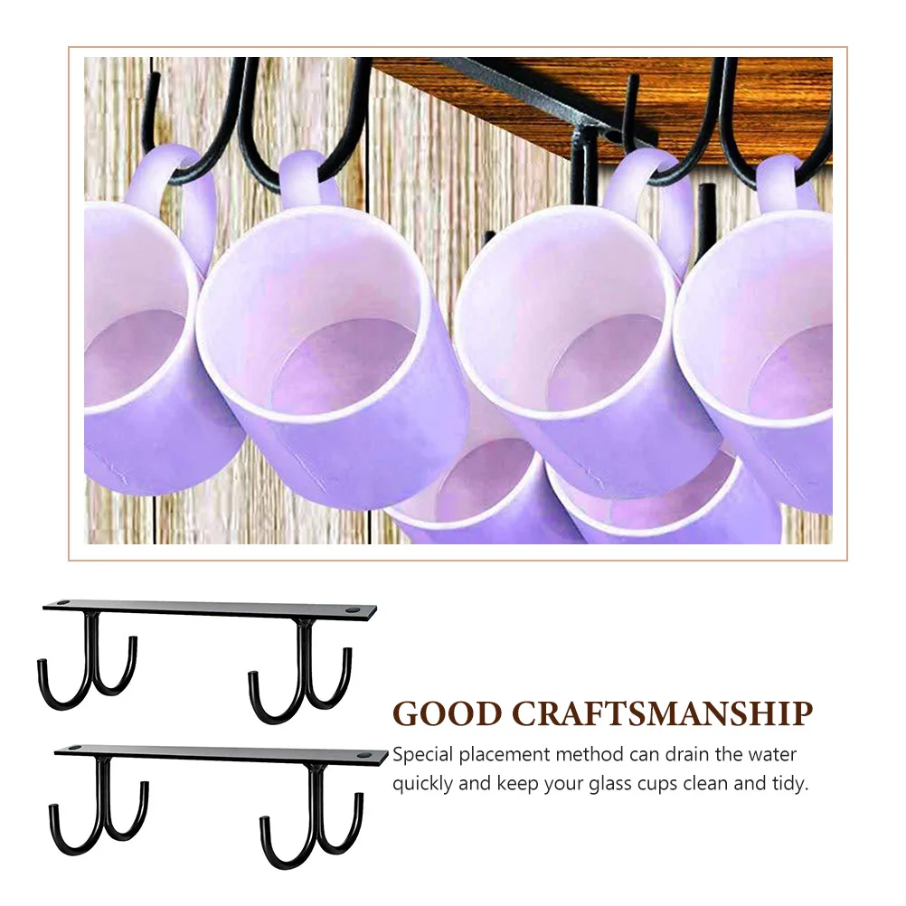 

2 set Water Cup Holder Rack Iron Mugs Drying Stand Fast Drainage For Kitchen Home Use Cup Organizing Drying Holder