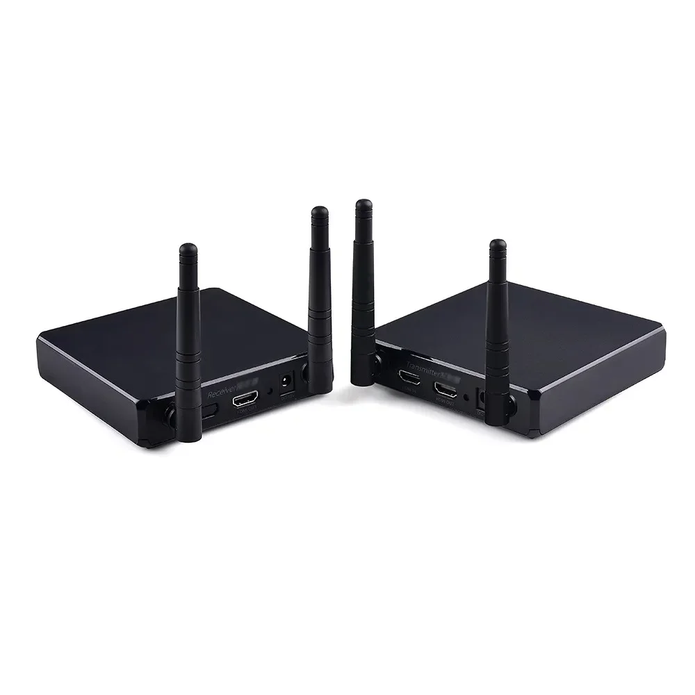 FHD686 2.4G/5G Wirelessly Audio Video Transmitter and Receiver for Camera/Laptop/Computer Transmit Audio Video to  Projector/HD