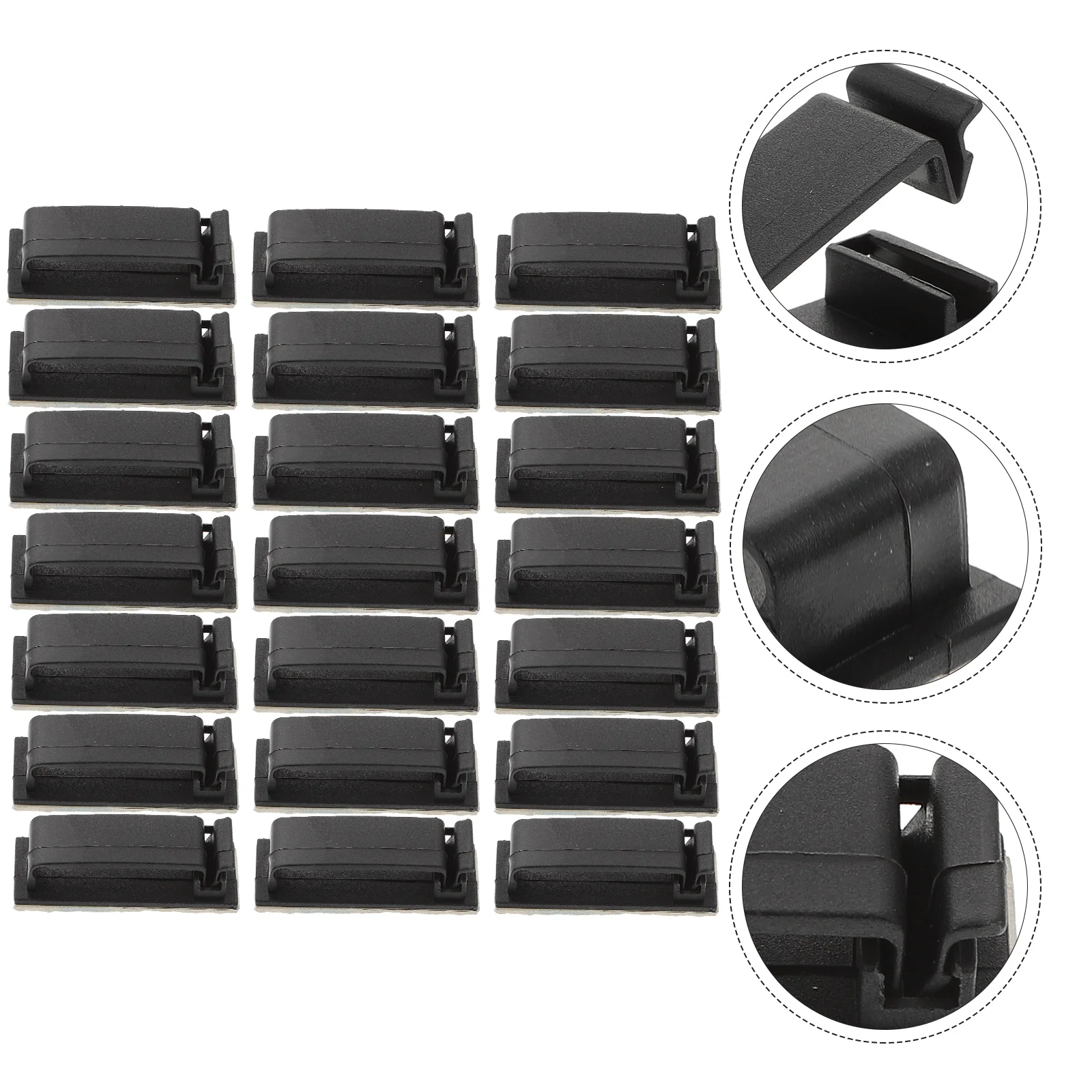 

50 Pcs Cable Fixing Clip Wire Clips Desk Organizer Management Folder Tidy Holder Pa66 Office