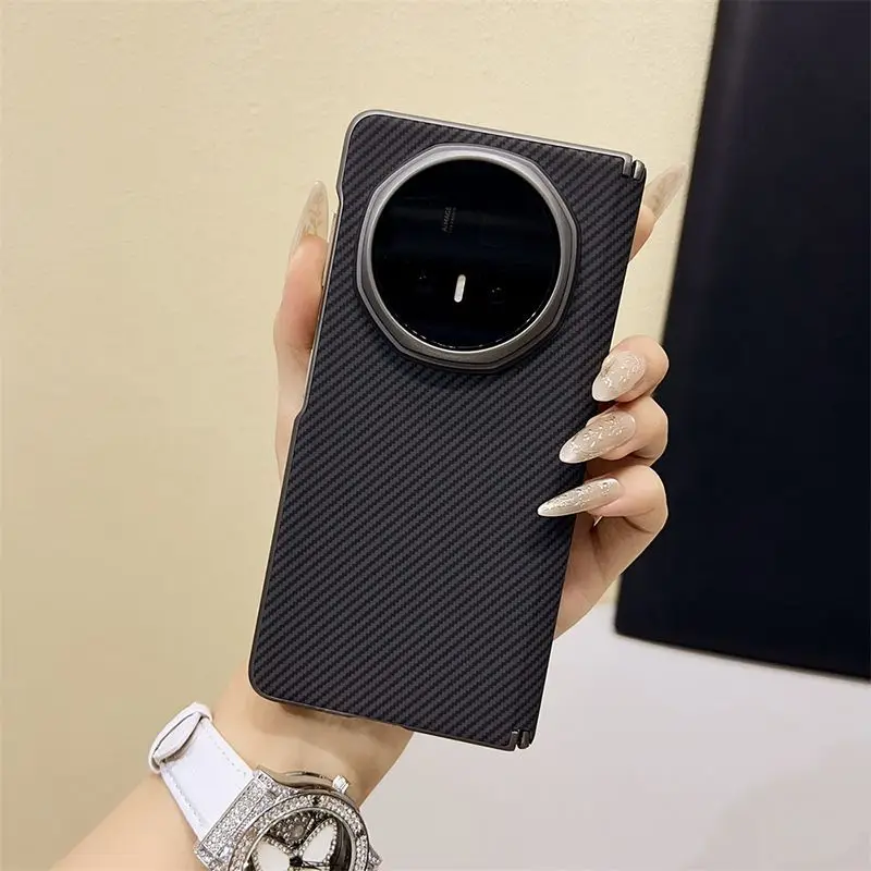 

Case For Honor Magic V5 Simple Kevlar Texture Leather Skin-friendly and Anti-drop Cover For Honor Magic V 5 Shockproof Bumper