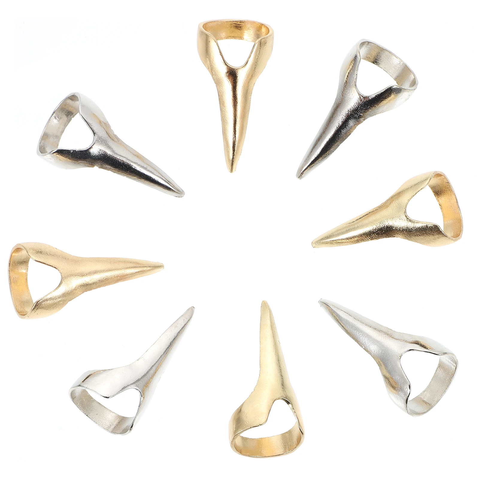 8 Pcs Nail Ring Halloween Decor Rings Party Props for Finger Accessory Festival