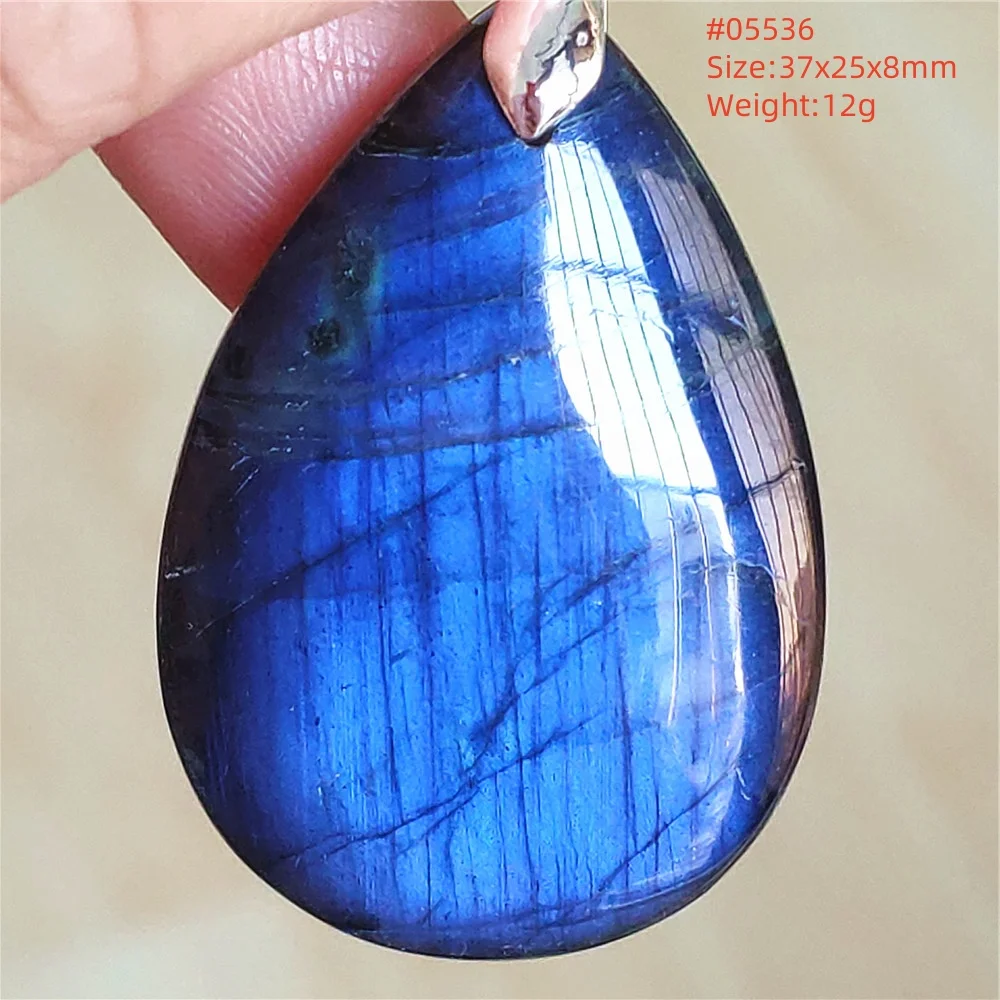 Natural Blue Labradorite Pendant Jewelry Colorful Labradorite Necklace Women Men New AAAAAA