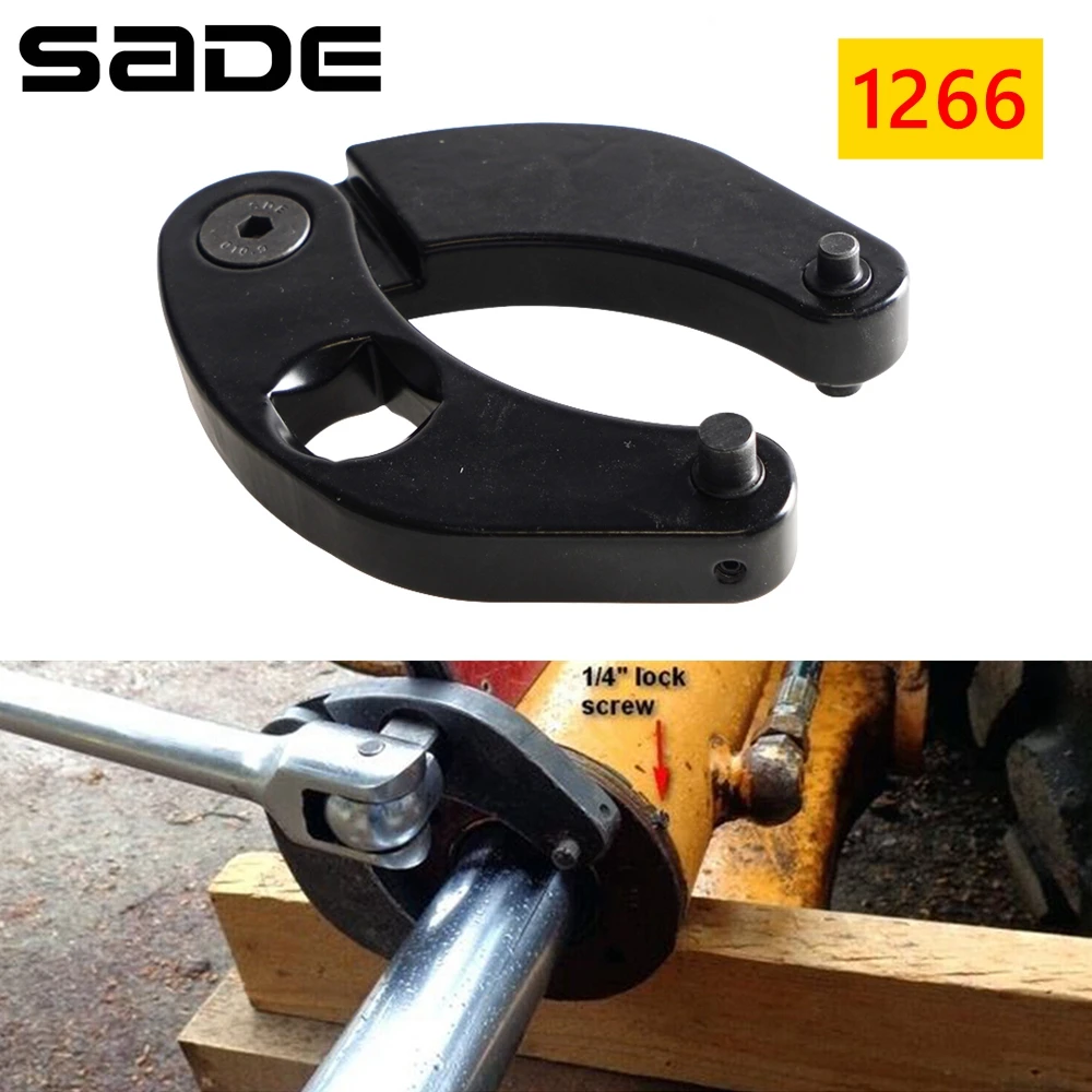 1266 Adjustable Gland Nut Wrench Large Pin Spanner Tools for Hydraulic Cylinders Nuts On Tractor Loaders Car Accessory Wrench