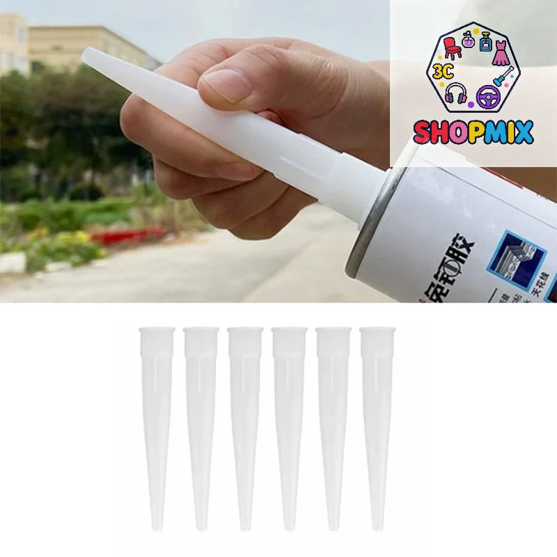 20pcs Universal Caulking Nozzle Glass Glue Tip Mouth Home Construction Tools