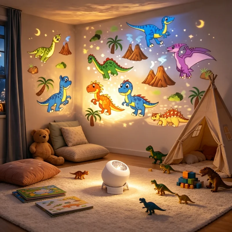 360° Rotating Starry Ocean Projection Night Light Dynamic Projector Decorative Lamp Ocean-Themed Projection Light Festival Gift