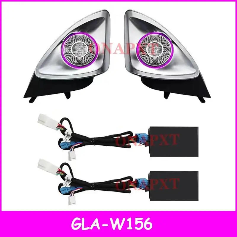 Decorative Ambient Light 64 colors 4D Rotary Treble Luminous Tweeter Speaker Horn For Benz C-coupe W205 GLA W156 E-coupe W238