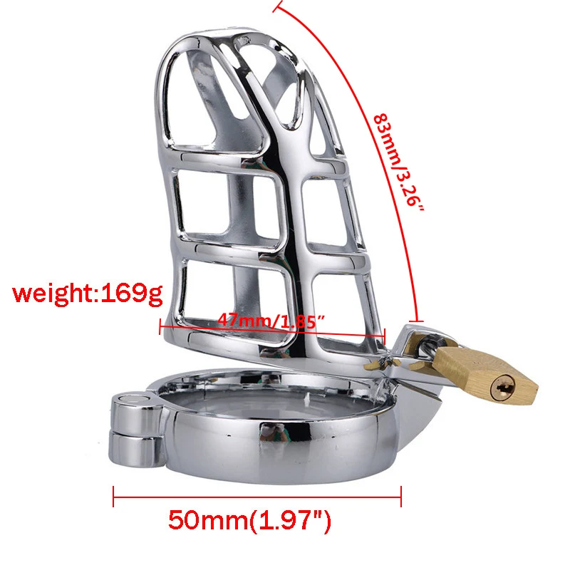 Big Metal Cock Cage Male Chastity Device BDSM Sex Toys for Men Penis Lock Erotic Bondage Husband Loyalty Men\'s Chastity Belt