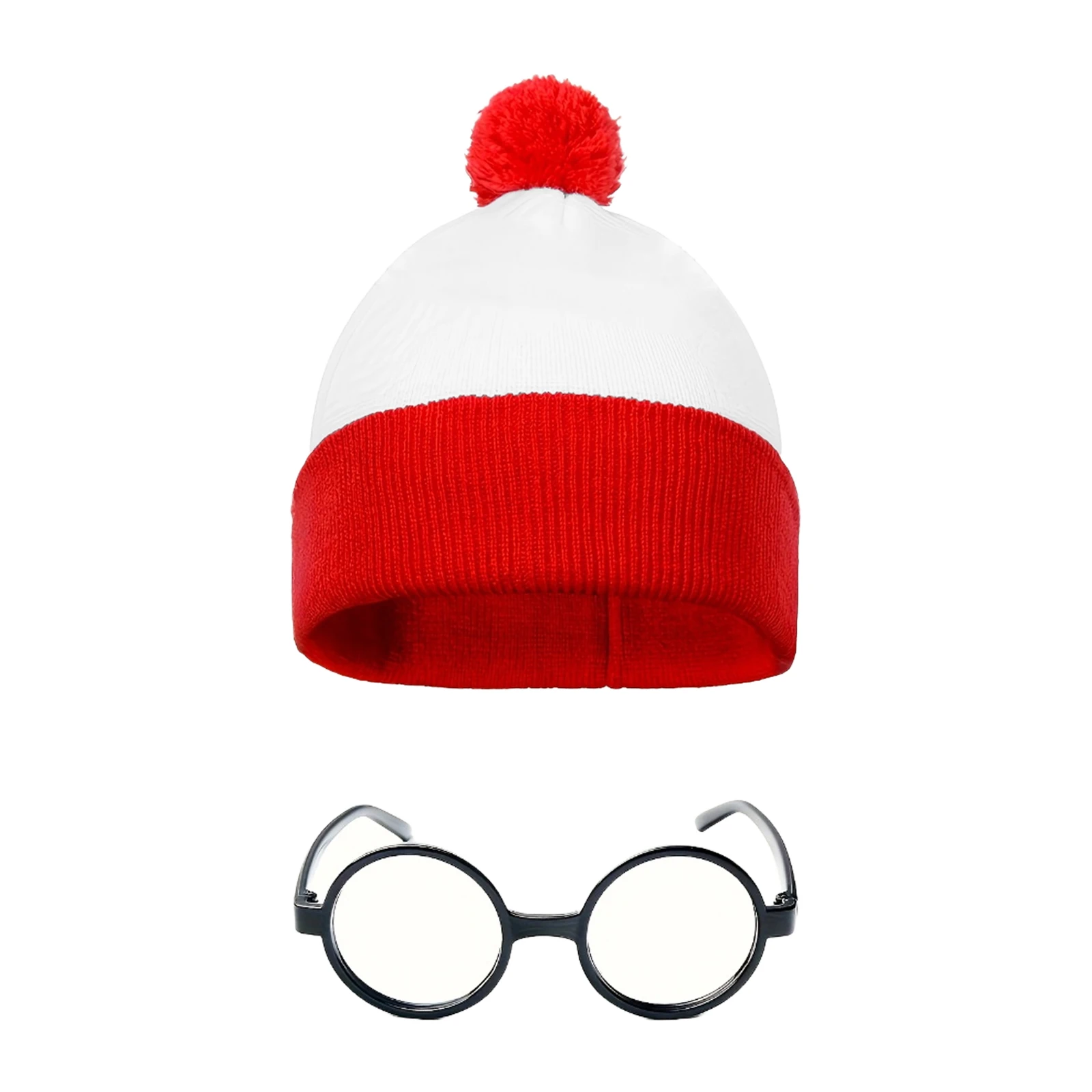 

Complete Halloween Christmas Accessory Set with Knitted Hats And Themed Socks Glasses for Festivals Parties Themed Role Play