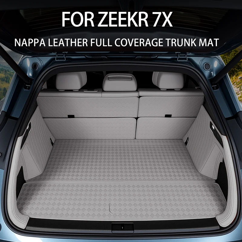 For ZEEKR 7X 2026-2024 Trunk Mat Leather Protective Pad Stain-proof & Quiet Trunk Protective Mat Car Interior Accessories