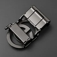 2025 New 3.5cm Gold Chrome Automatic Buckle Designer Belt Buckle Fashion Men's Business Gold Silver Black Alloy Automatic Buckle 3
