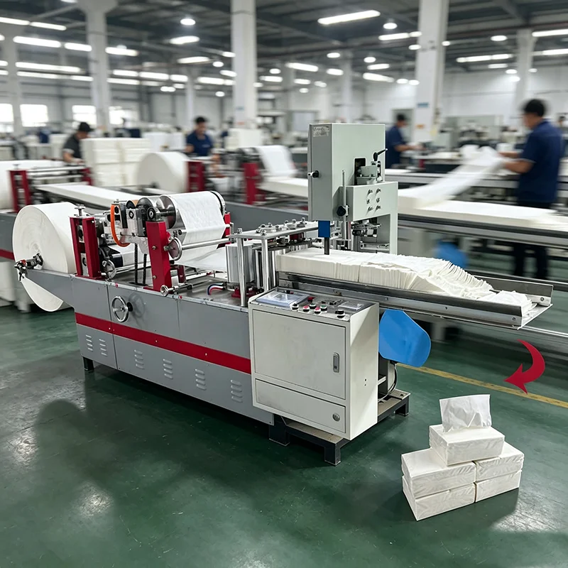 Industrial Paper Serviette Machine High Efficiency Napkin Paper Making And Embossing Machine