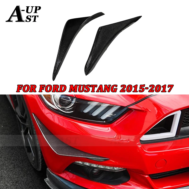 

For Ford Mustang 2015-2017 APR Style Carbon Fiber Windblade Front Bumper Spoiler Blade Trim Conversion Body Kit