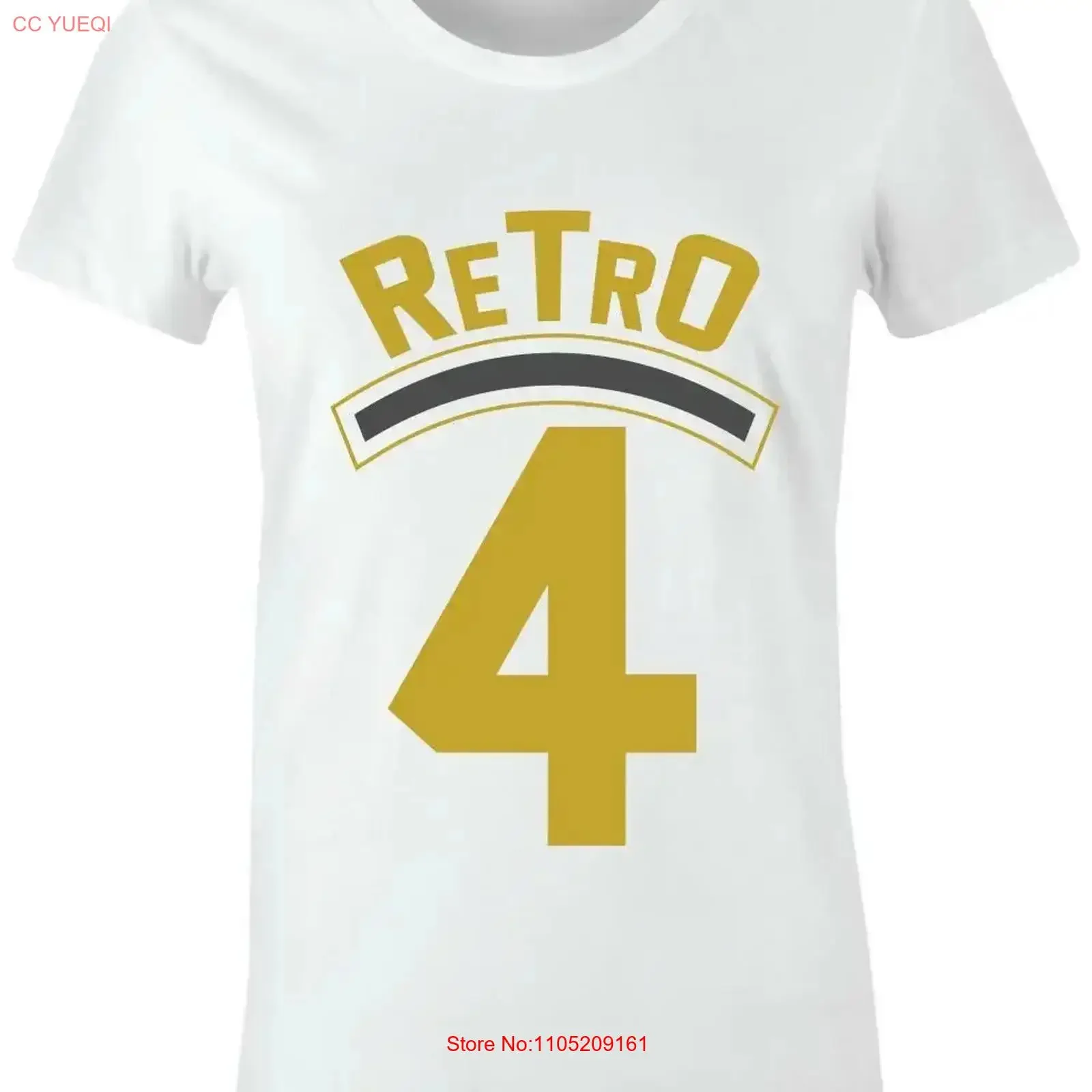 

Retro 4 Women Juniors T Shirt to Match Lightning 4's vintage Washed Slightly homme Comfortable Versatile designer clothes