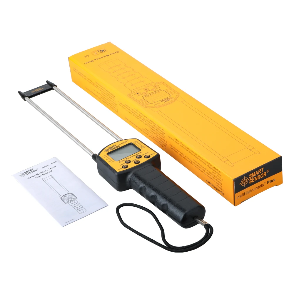 Handheld LCD Digital Grain Moisture Meter Hygrometer with Measuring Probe For Corn,Wheat,Rice,Bean,Wheat Flour Fodder