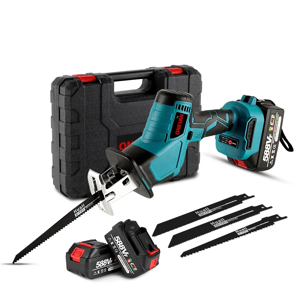 Brushless Cordless Electric Reciprocating Saw Electric Saw Variable Speed Metal Wood Cutting Tool for  18V Battery-HDF