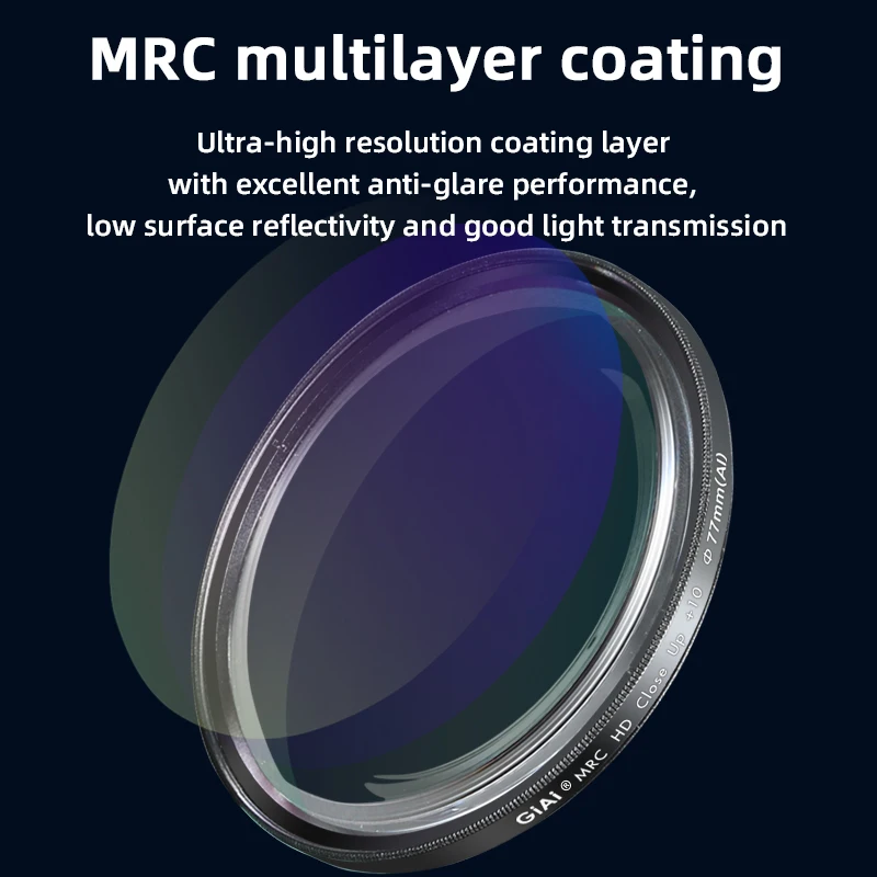 Filtro de lente de primer plano GiAi Pro MRC Macro + 10 37mm-86mm 58mm 67mm 77mm 82mm con revestimiento Nano para lente de cámara Canon Sony Nikon