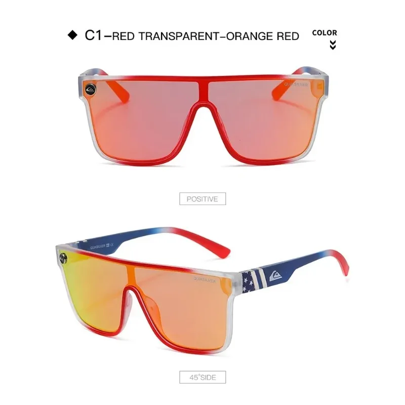 Gafas de sol de moda para hombre y mujer, lentes deportivas de gran tamaño con montura grande, coloridas, Uv400