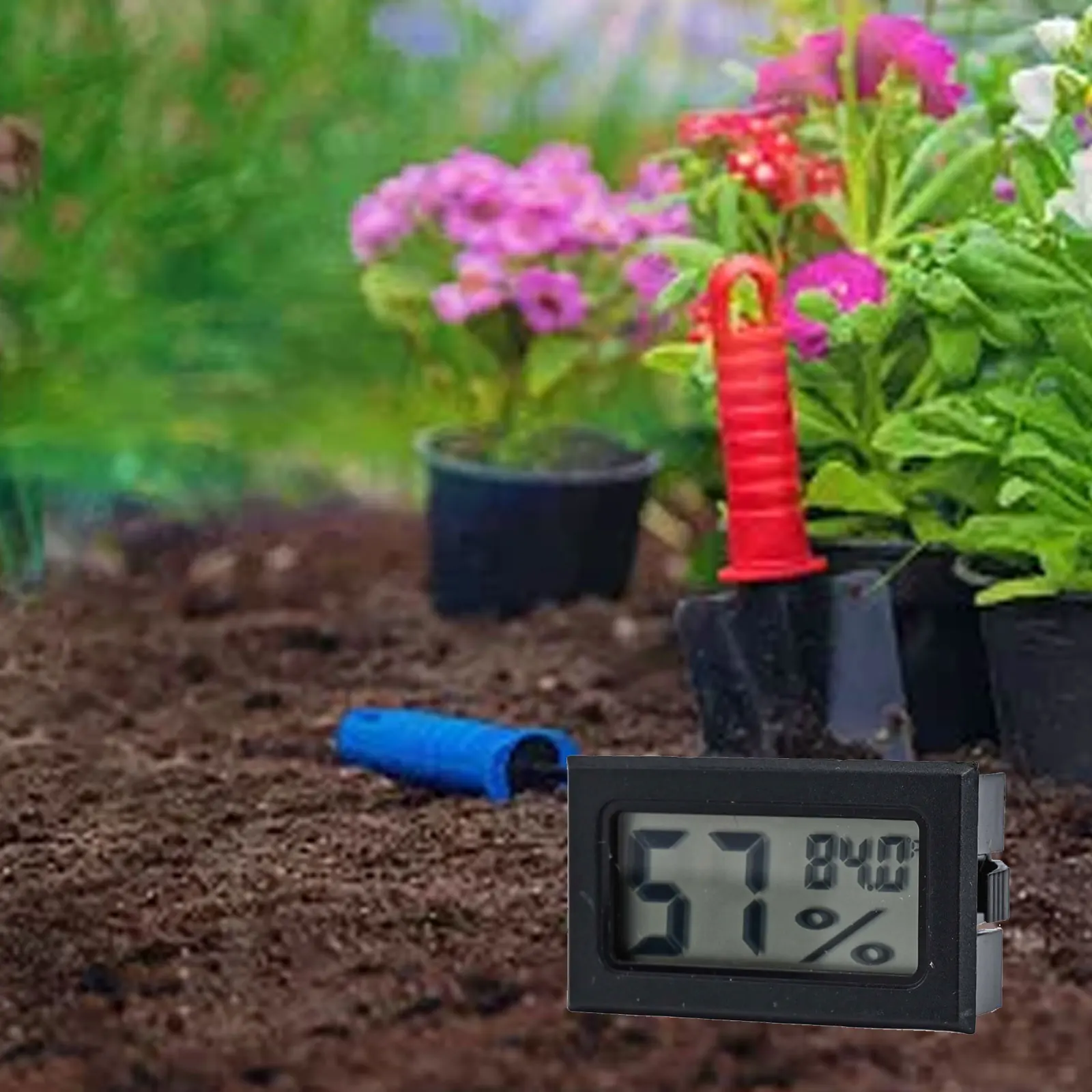 

Compact Indoor Thermometer For Incubators Digital Hygrometer 2-in-1 Thermometer Hygrometer Wide Testing Range Built-in Probe