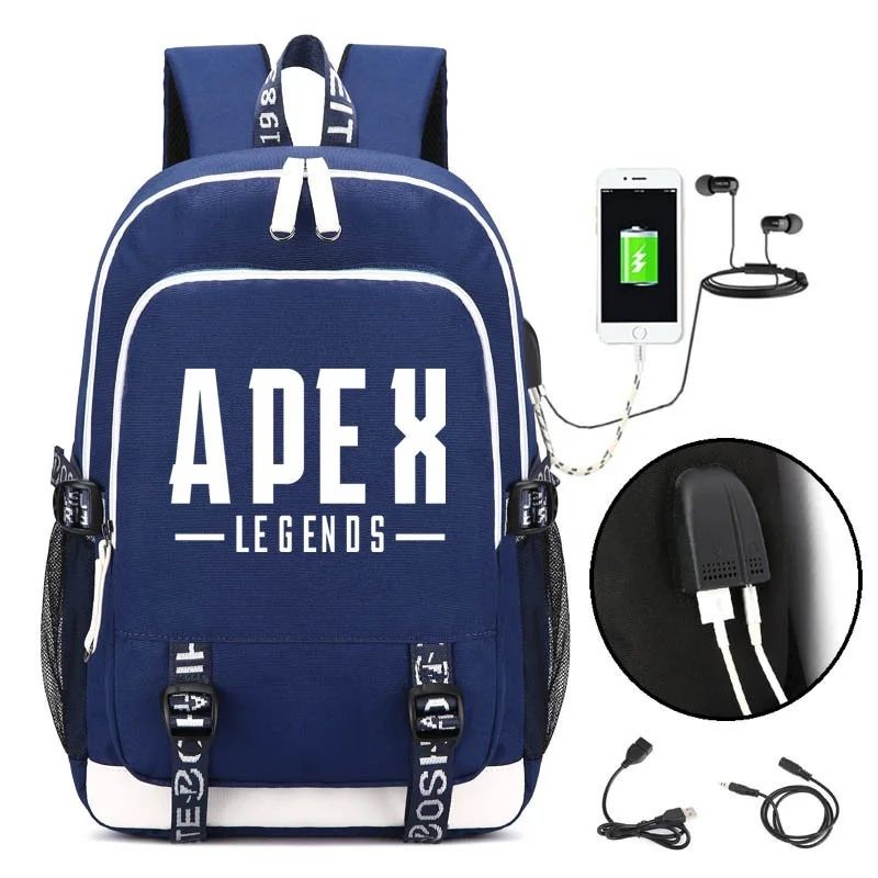 Apex Legendes Laptop Rugzak Anti-Diefstal Usb Opladen Reisrugzak Studenten Schooltas Rugzak Tassen Voor Mannen