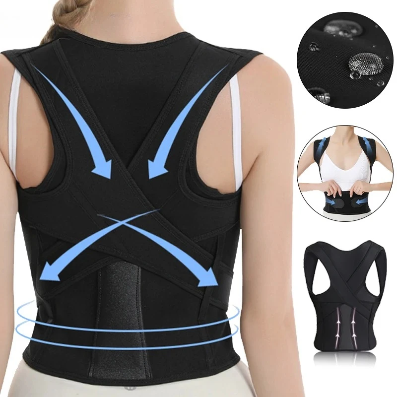 

Back Brace Posture Corrector for Men and Women - Adjustable Posture Back Brace for Upper and Lower Back Pain Relie