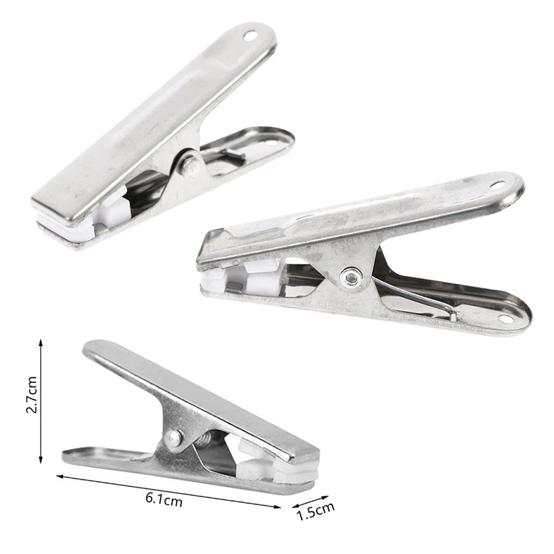 4Pcs/Set Clothes Clips Stainless Steel Clothespin Hanging Pins Clamps Home Pegs Laundry Underwear Pegs