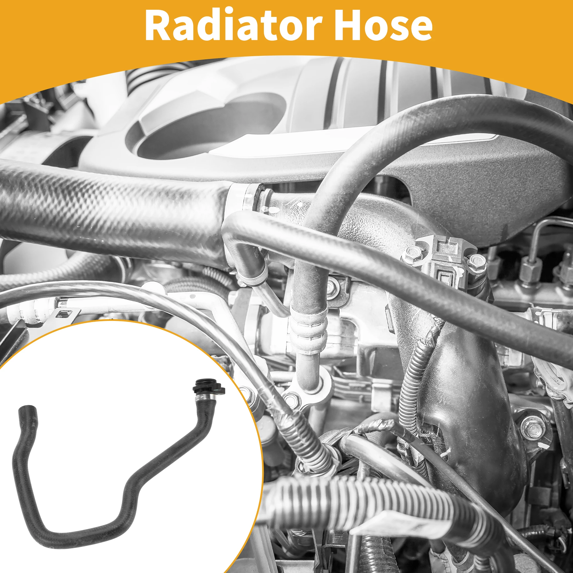 

Шланг радиатора UXCELL для BMW X3 3.0L 2011-2012 No 11537592095, резиновый, черный, 1 шт.