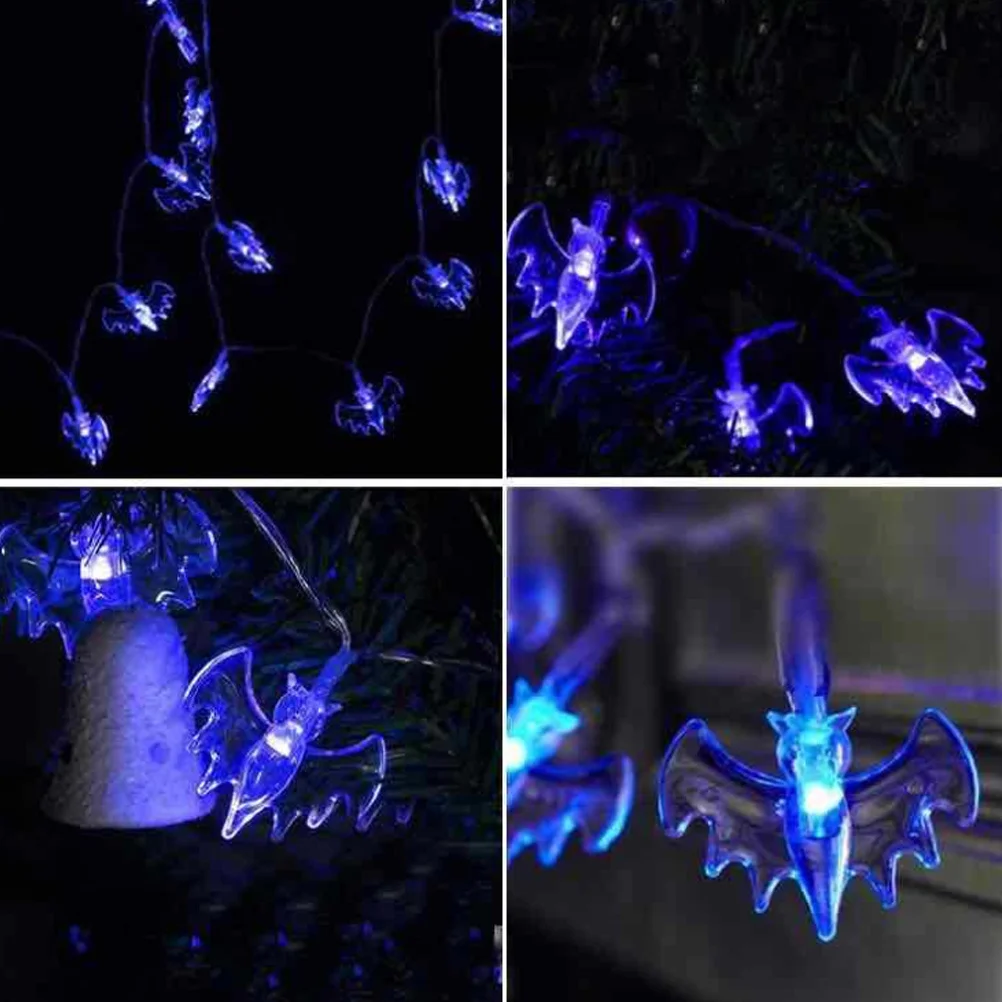 Led Blue Bat Design Lights For Halloween Party Garden Decor For Party Halloween String Light Led String Light