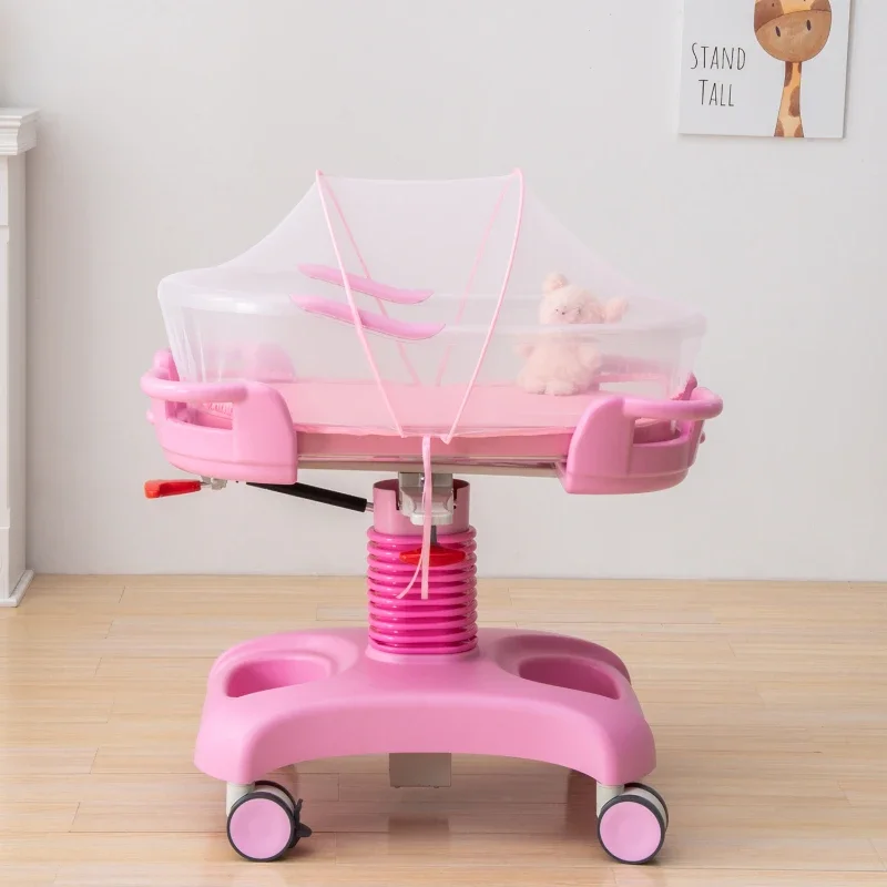 Luxury air controlled lifting mother, baby, and postpartum clubhouse center newborn crib with high transparency