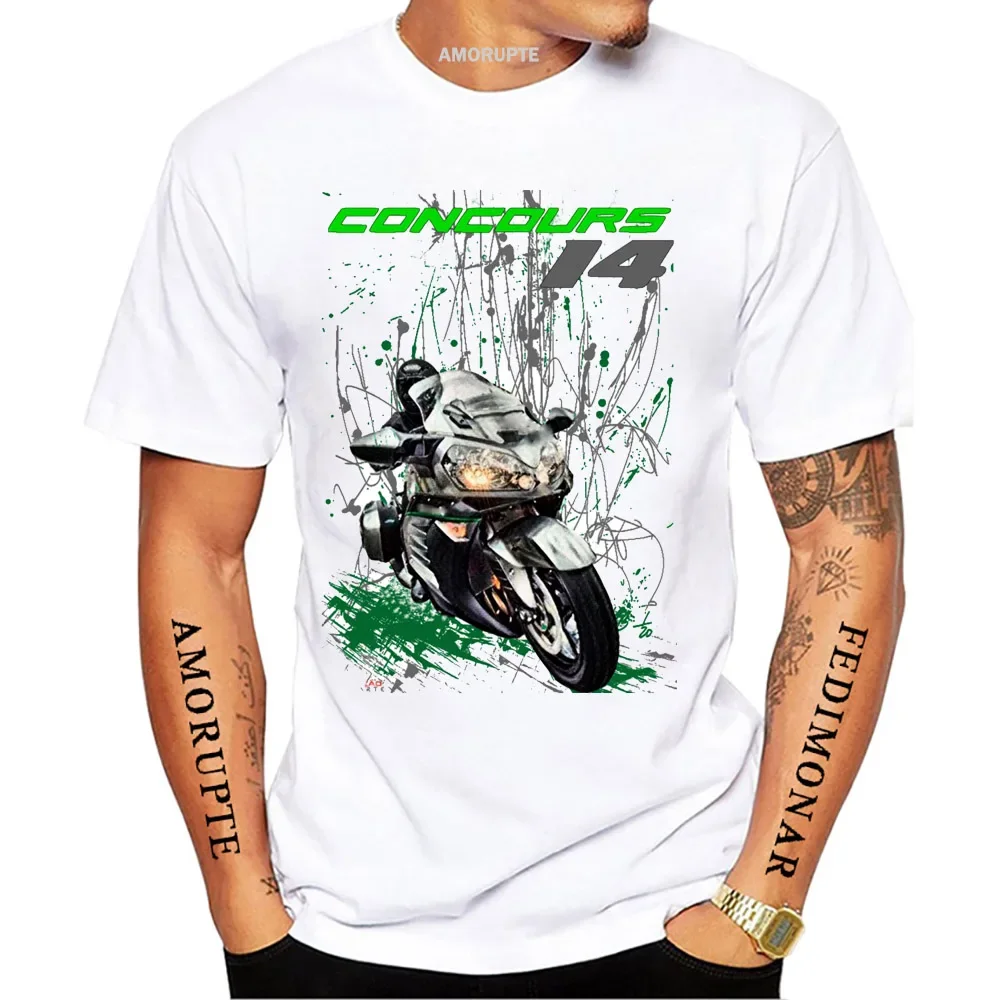 Concours 14 Sport Touring Kaw GS Adventure Motorcycle Rider T-Shirt Men Short Sleeve Hip Hop Moto Sport Riding Boy Casual Tees