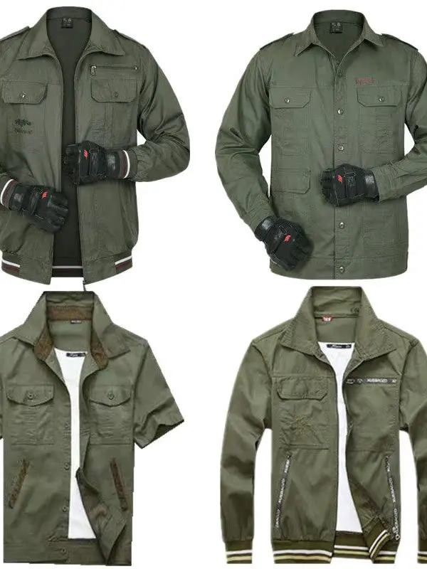 

Мужской летний рабочий костюм для защиты труда, комплект спецодежды для сварки, камуфляжная рабочая одежда из чистого хлопка