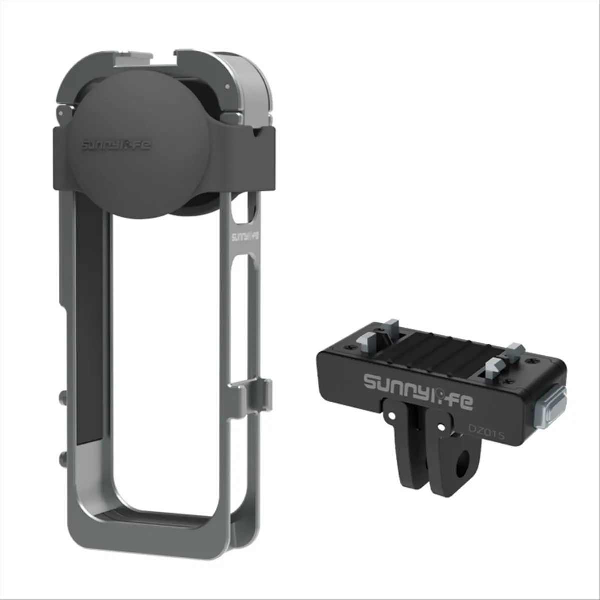 AT33 Sunnylife Protective Case for Insta360 X5 Camera Frame Rabbit Cage with Silicone Lens Cover Cold Shoe with Magnetic Adapter