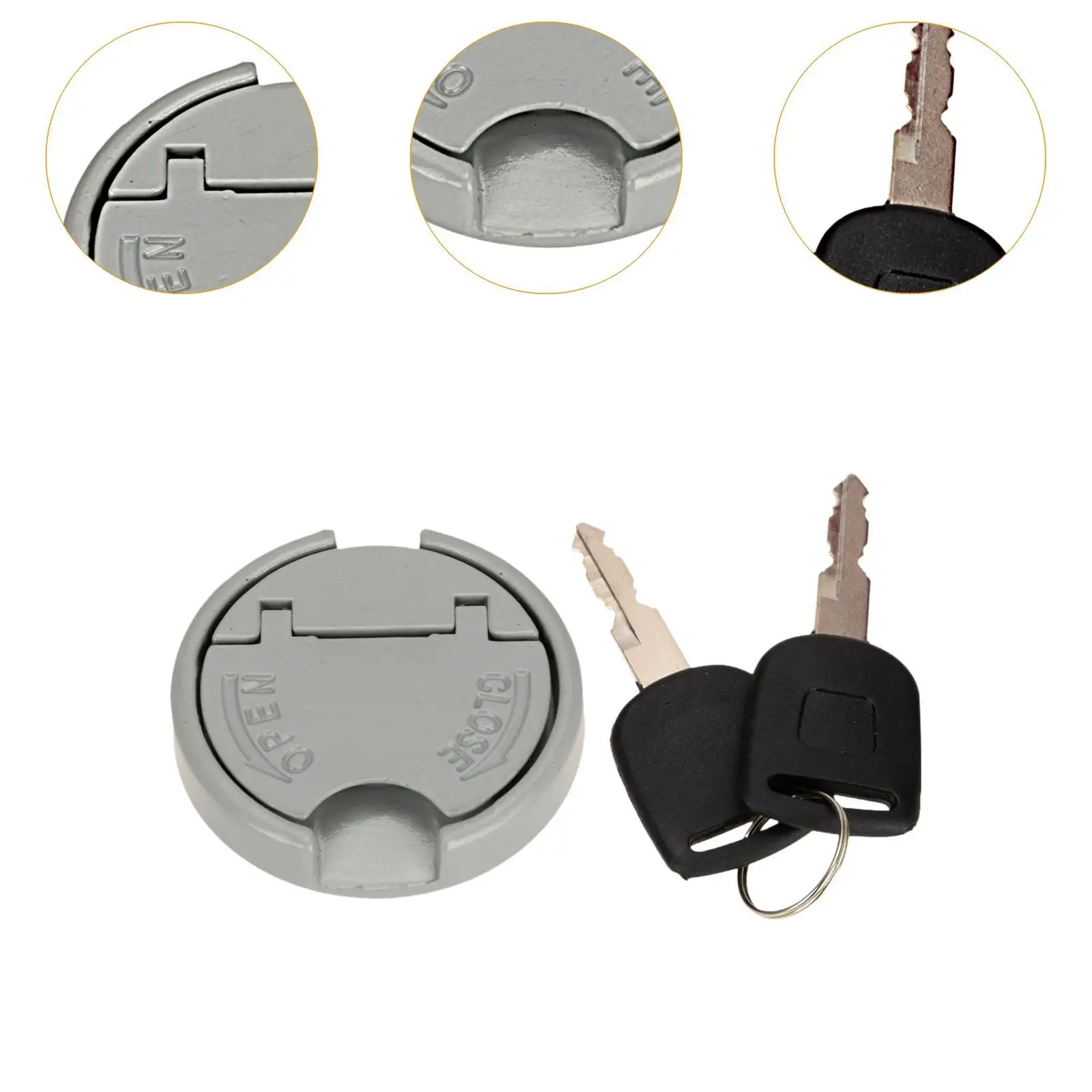 2개의 키로 쉽게 설치할 수 있는 잠금 연료 캡 장식 액세서리