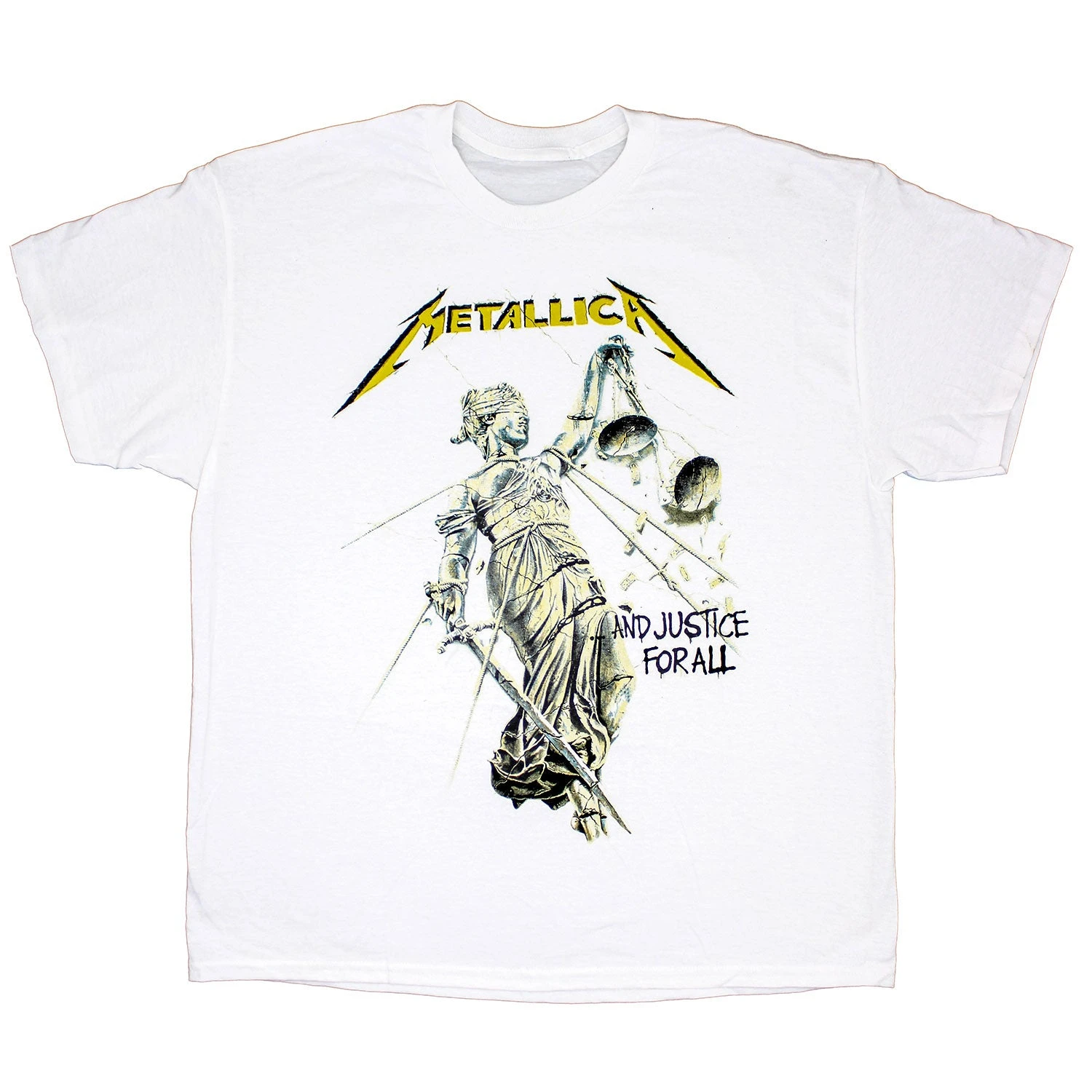 And Justice for All Metallica Band T-Shirt Baumwolle Grafik-T-Shirt Herren Damen Sommer Streetwear