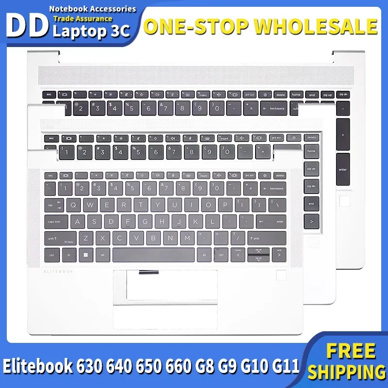 

NEW US Keyboard Top Case for Elitebook 630 G8 640 G9 650 660 G8 G9 G10 G11 Laptop Palmrest Upper Cover with Backlit Replacement