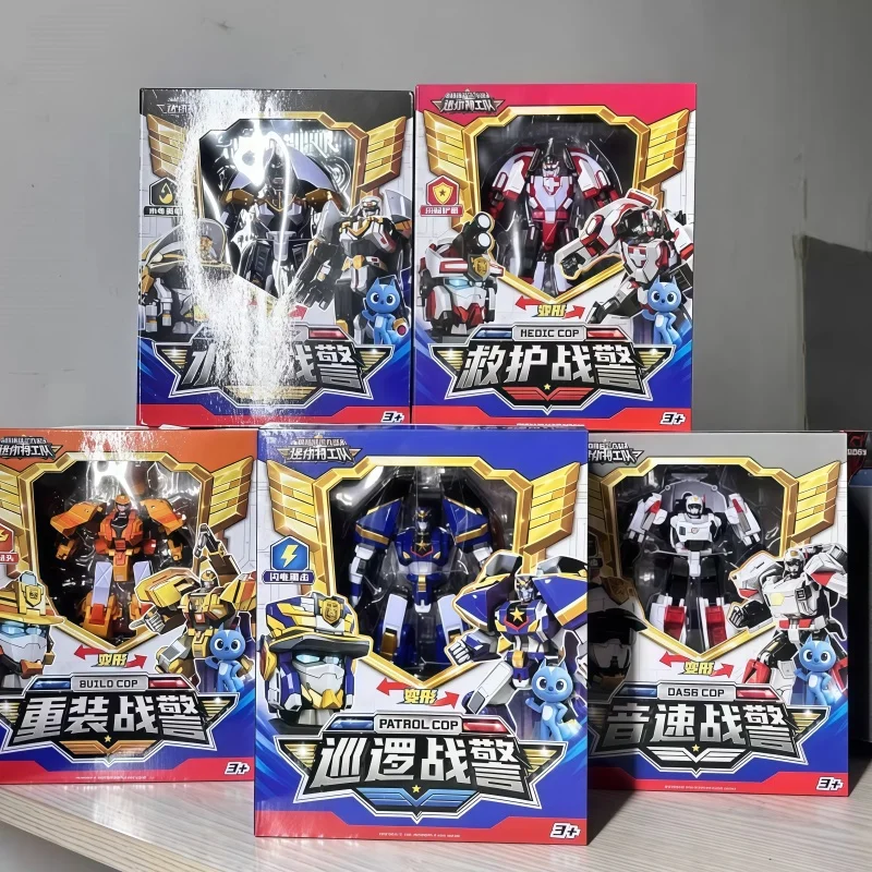 Miniforce 7 Super Power Ranger Robot transformador figura de acción patrulla Mecha juguete para niños colección de regalos de cumpleaños