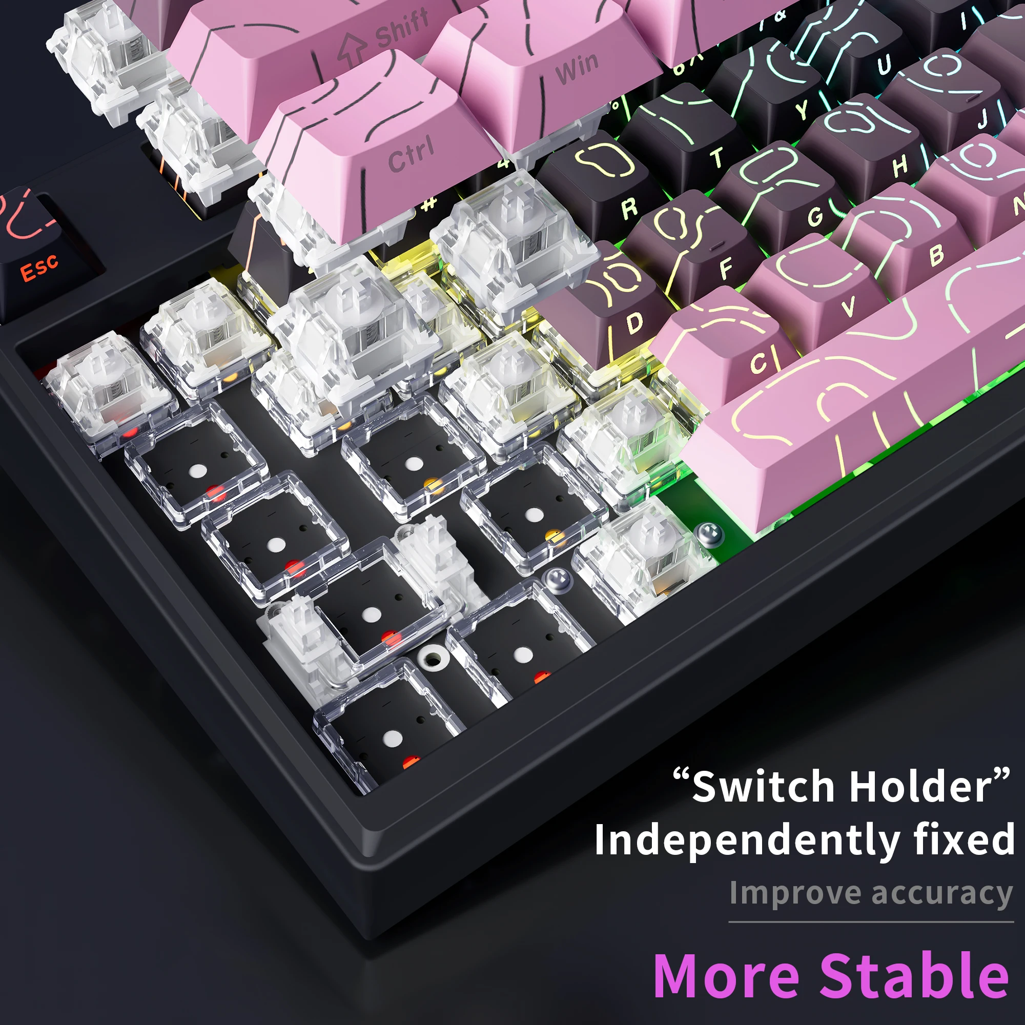 SKYLOONG GK75 HE Gaming keyboard Mag switch RT0.01mm Rapid Trigger USB Wired Keyboard 8KHz Polling Rate PBT Keycap Hall effect
