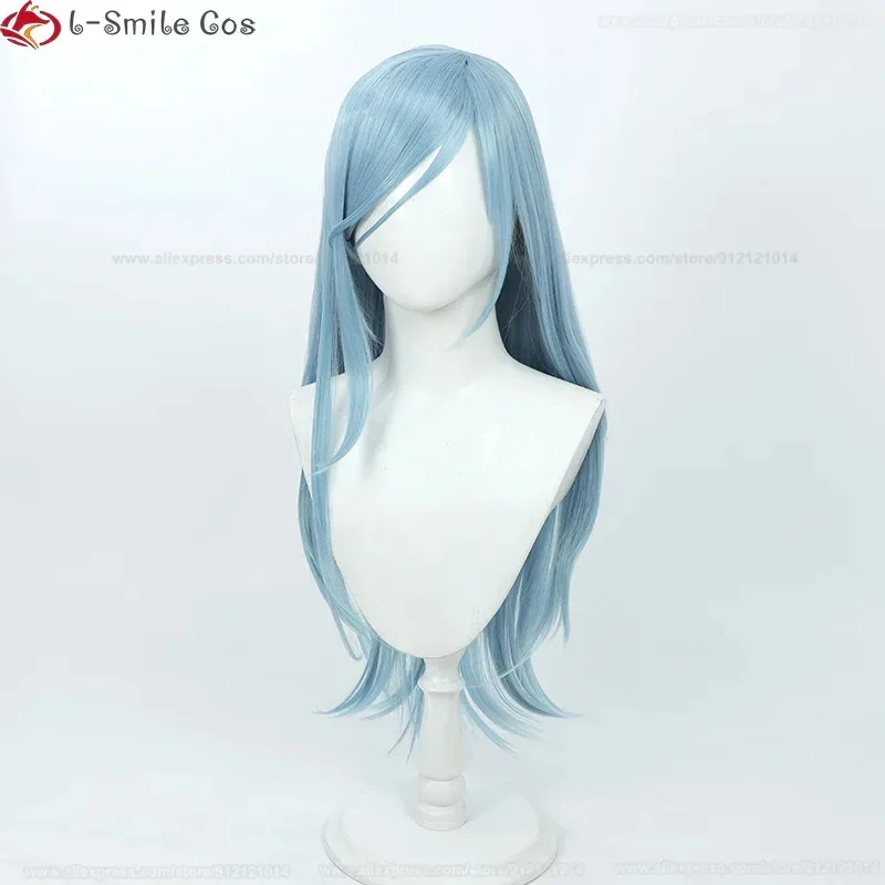 

High-quality Hinomori Shizuku Anime Cosplay Wig, 80cm long blue synthetic hair, heat resistant