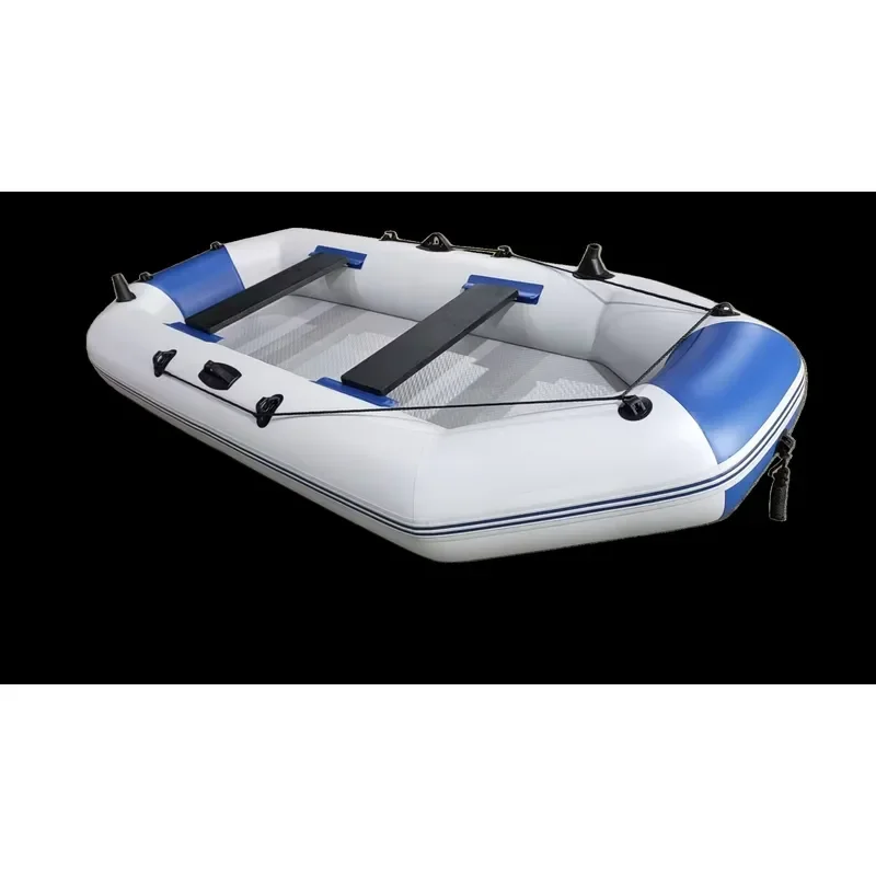 5 Persons 3 Layer PVC Inflatable Dinghy Fishing 3.0M Pontoon Boats Portable Rafts for Water Sports