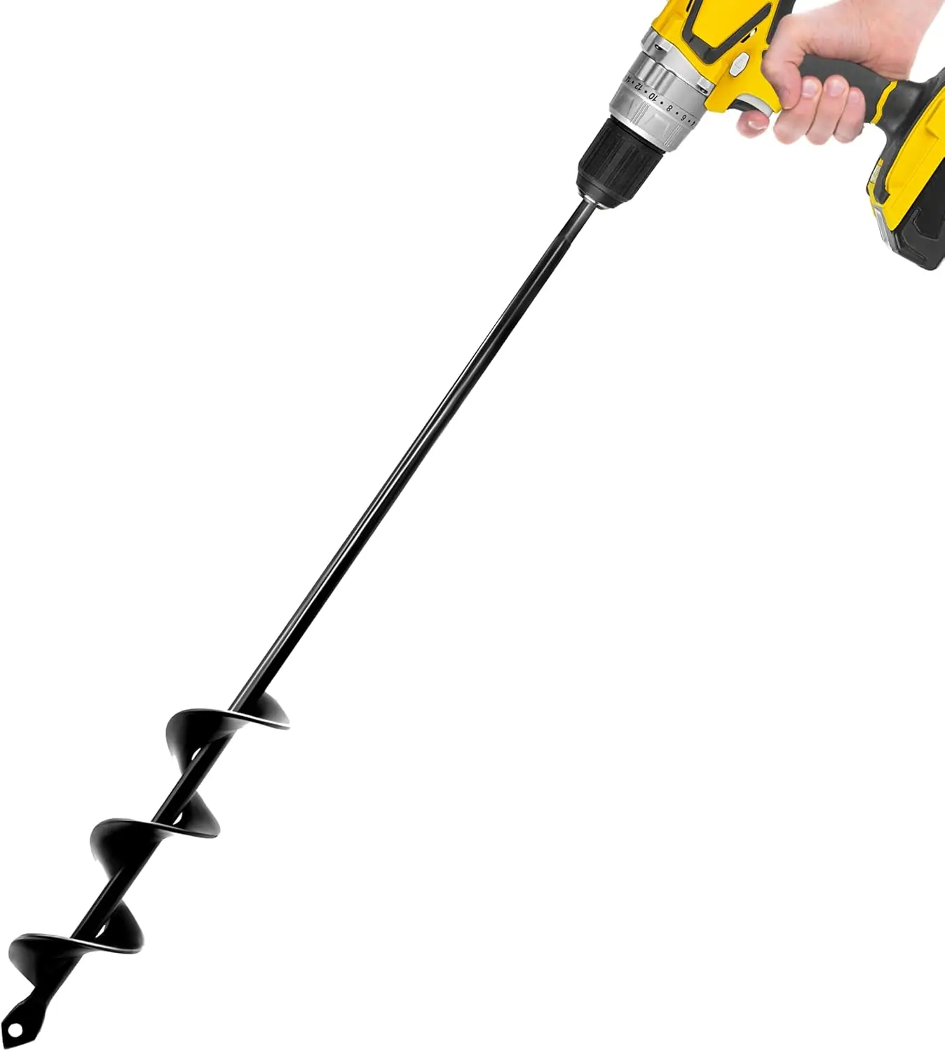 

Planting Auger Drill Bit 1.6x16.5in for Cordless Drill - Bulb Planter & Hole Digger with 3/8in Hex Drive
