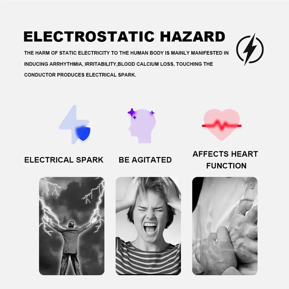 

M12-SE Anti-static Bracelet Wireless Silicone Human Body Static Eliminator Waterproof Adjustable Static Electricity Remover