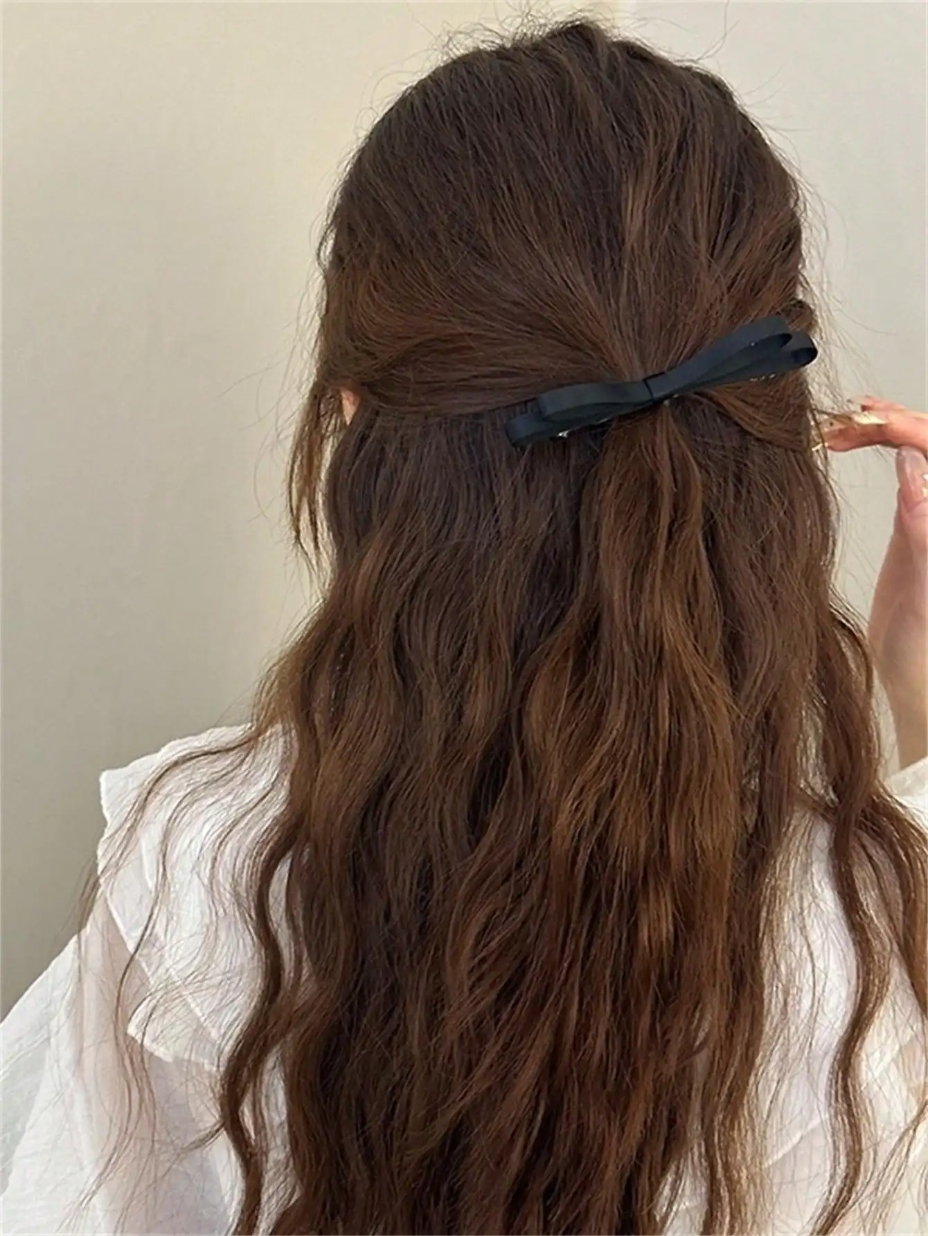 1 Women\'s new summer fashion simple bow hairpin spring clip back head hairpin hairpin headpiece