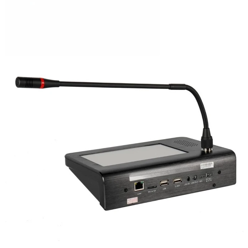 Call microphone intercom 7-inch screen touch microphone campus broadcasting system Amplified intelligence