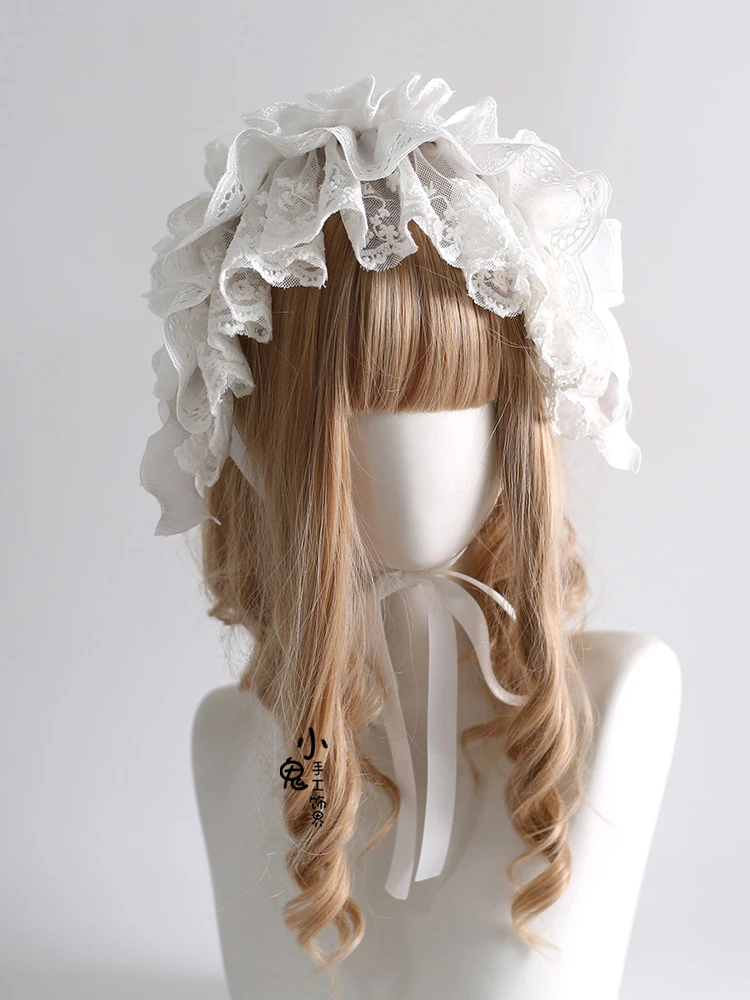 White Original doll feeling Sweet Lolita Headband accessori per capelli carini accessori per fiocchi Lolita Japanese tiara