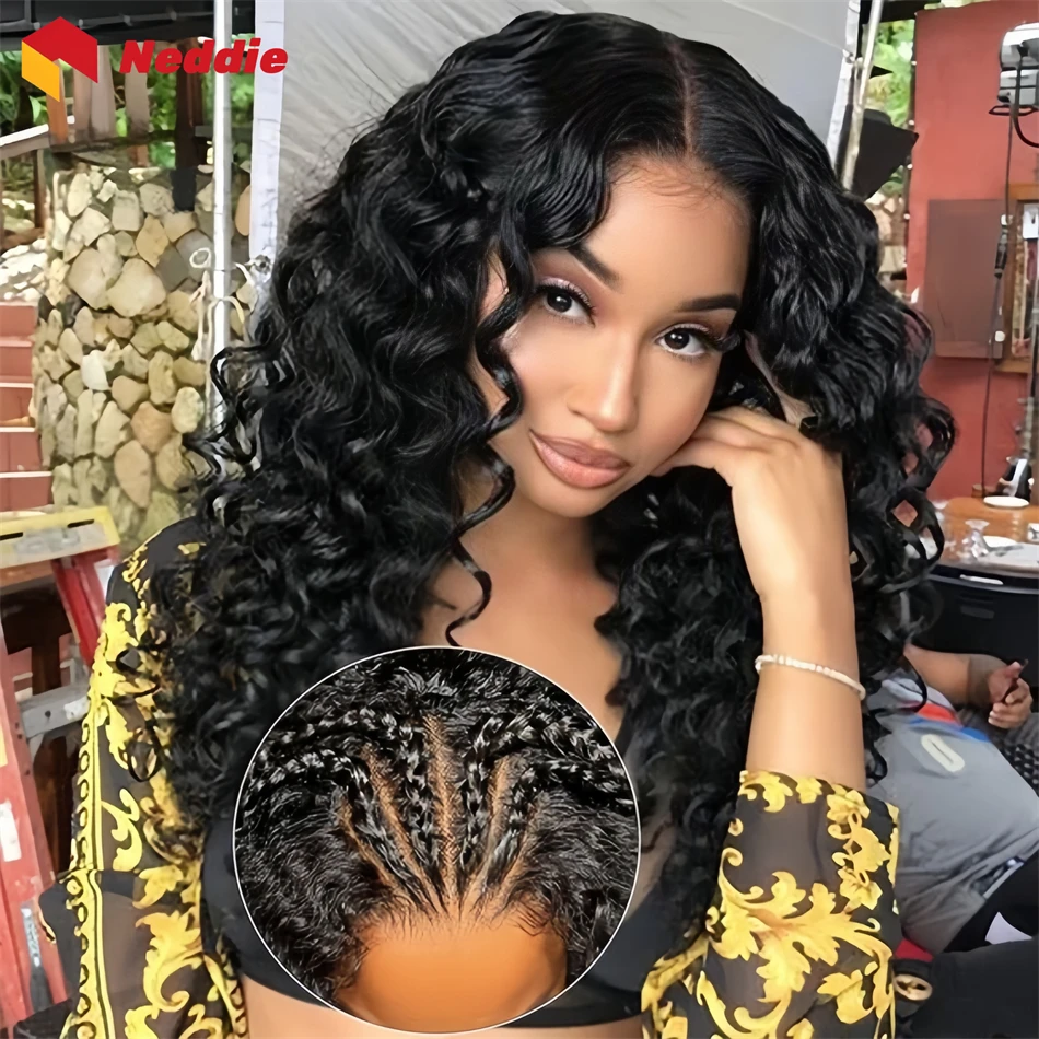 

200 Density Black Colored Brazilian Glueless 5x5 Hd Lace Frontal Curly Wig Ready to Wear Lace Front 100% Human Hair Wigs on Sale